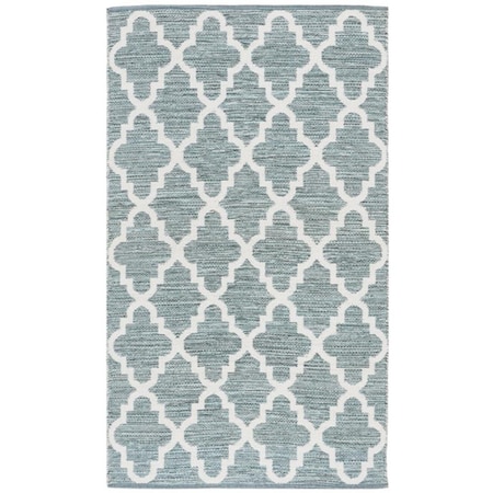Safavieh 3 x 5 ft. Small Rectangle Montauk Hand Woven Rug, Mint and Ivory MTK611T-3